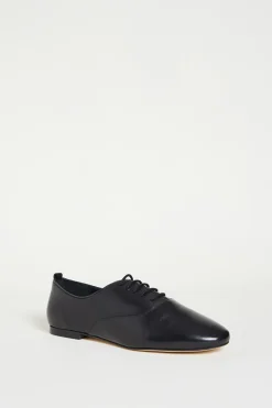 Stringate in pelle - Nero