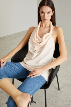 Top con nodo - Rosa