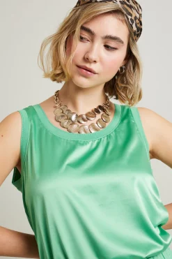 Top in jersey - Verde Menta