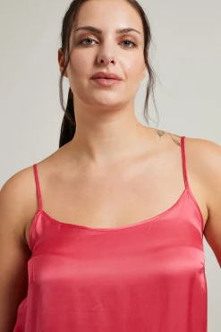 Top in raso - Rosa