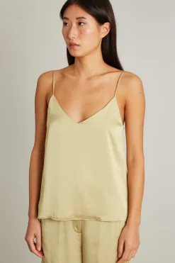 Top sottoveste in raso - Giallo Pastello