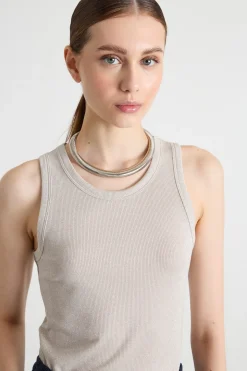 Top a costine - Beige