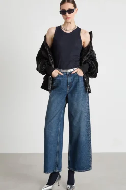 Top a costine - Blu