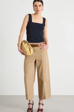 Top aderente in maglia - Blu