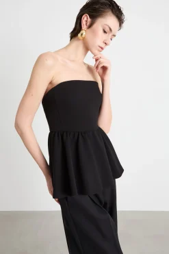Top bustier in sablé - Nero