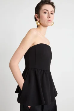 Top bustier in sablé - Nero