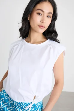 Top con coulisse - Bianco