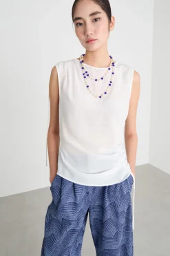 Top con coulisse - Bianco