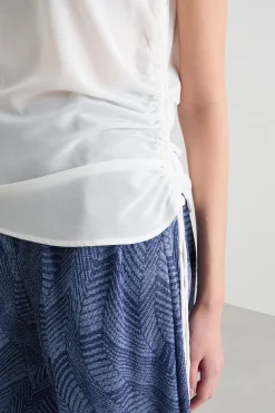 Top con coulisse - Bianco
