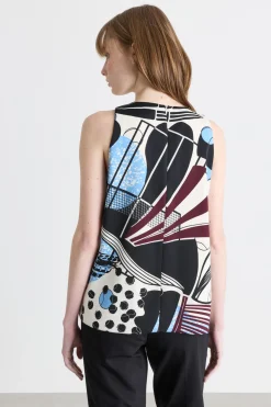 Top con cut out - Nero Azzurro