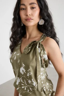 Top con fiocco - Verde