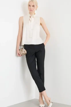 Top con foulard - Bianco
