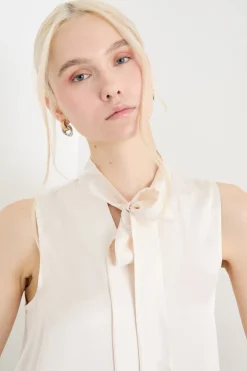 Top con foulard - Bianco