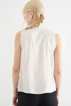 Top con foulard - Bianco