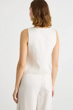 Top con lacci - Bianco