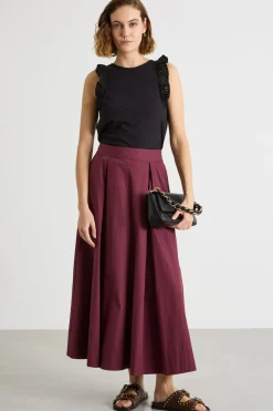 Top con rouches - Nero