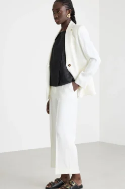 Top con scollo all'americana - Nero