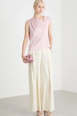 Top con scollo asimmetrico - Rosa