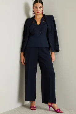 Top con scollo sagomato - Blu Notte