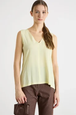 Top con spacchi - Giallo