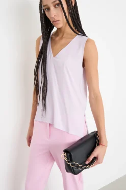 Top con spacchi - Lilla