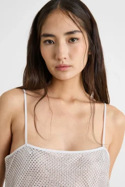 Top con strass - Bianco