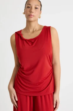 Top con torchon - Rosso