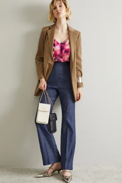 Top con volant - Fuxia Panna