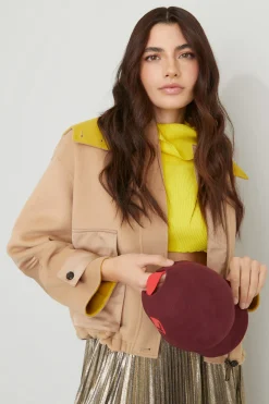 Top cropped con scollo a fascia - Giallo Sole