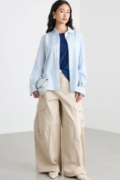 Top fluido asimmetrico - Blu