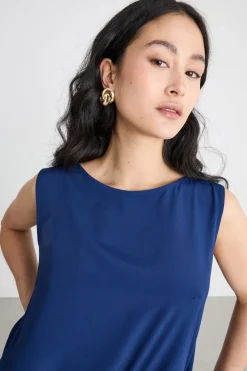Top fluido asimmetrico - Blu