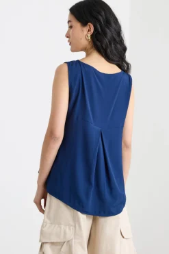 Top fluido asimmetrico - Blu