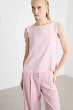 Top fluido asimmetrico - Rosa