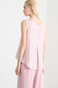 Top fluido asimmetrico - Rosa