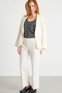 Top in crepe de chine - Nero