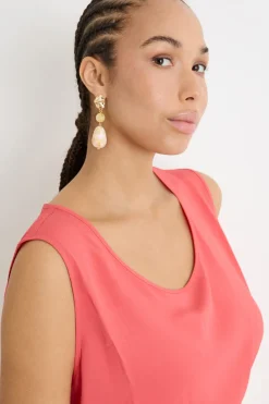 Top in crepe de chine - Rosa