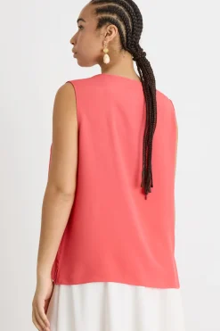 Top in crepe de chine - Rosa