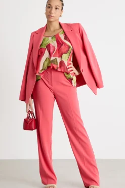 Top in georgette stampata - Rosa