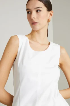 Top in jersey - Bianco