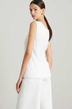 Top in jersey - Bianco