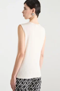 Top in jersey fluido - Bianco