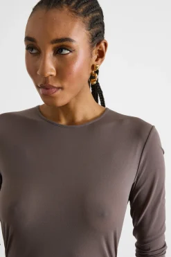 Top in jersey leggero - Grigio