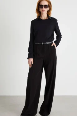 Top in jersey - Nero