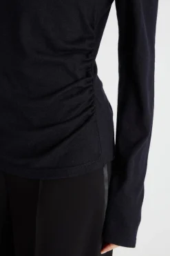 Top in jersey - Nero