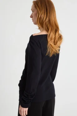 Top in jersey - Nero