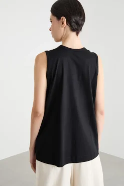Top in jersey - Nero