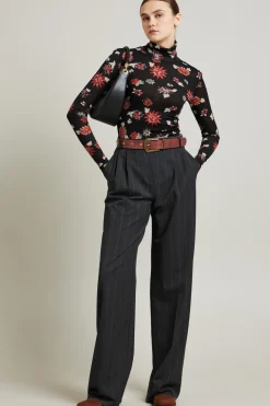 Top in jersey tulle - Nero Rosso