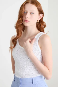 Top in maglia - Bianco