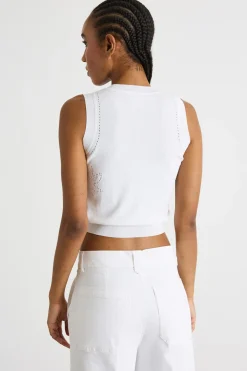 Top in maglia - Bianco