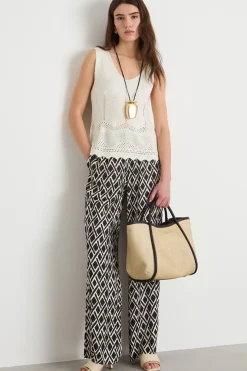 Top in maglia traforata - Bianco